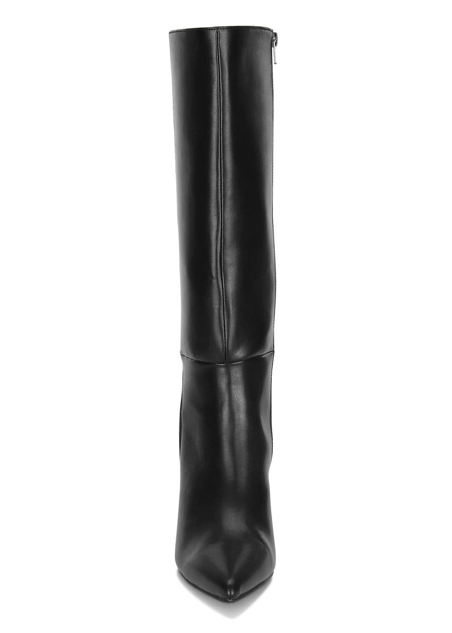 Tall Wedge Boots - Black