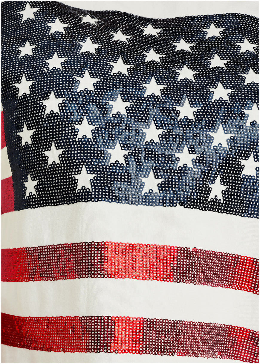 Stars and stripes sequin top - Off White