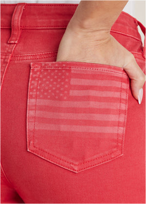 Jean bootcut Americana - Écarlate - thumbnail-4