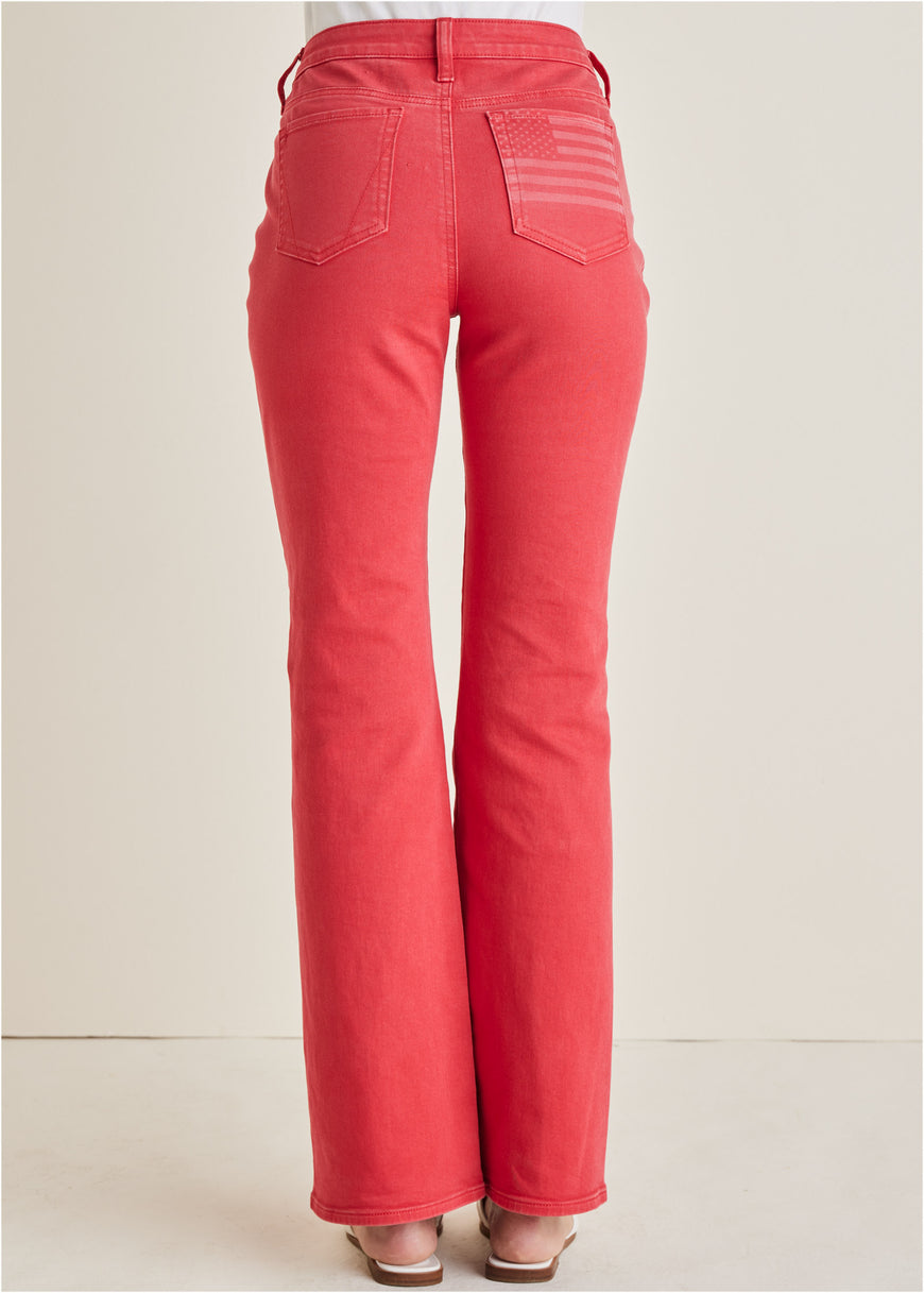 Americana bootcut jeans  - Scarlet