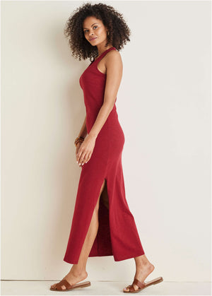 Tank Maxi Dress - Wine - thumbnail-4