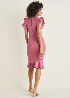 Ruffle Detail Dress - Heather Rose - thumbnail-2