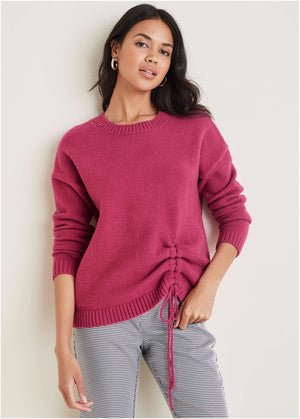 Ruched Sweater - Vivacious - thumbnail-1