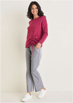 Ruched Sweater - Vivacious - thumbnail-5