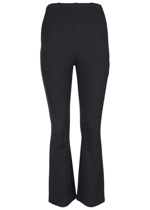 Smoothing Ponte Kick Flare Pants - Black - thumbnail-3