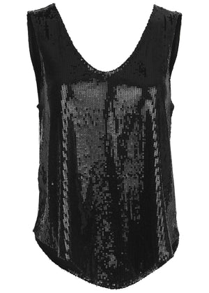 Glitter Sequin Tank - Black - thumbnail-6