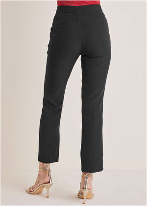 Straight Leg Suiting Pants - Black - thumbnail-3